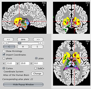 Screenshot from the Locator applet.